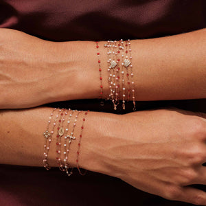 Gigi Clozeau - Bracelet coquelicot Classique Gigi, or jaune, 15 cm