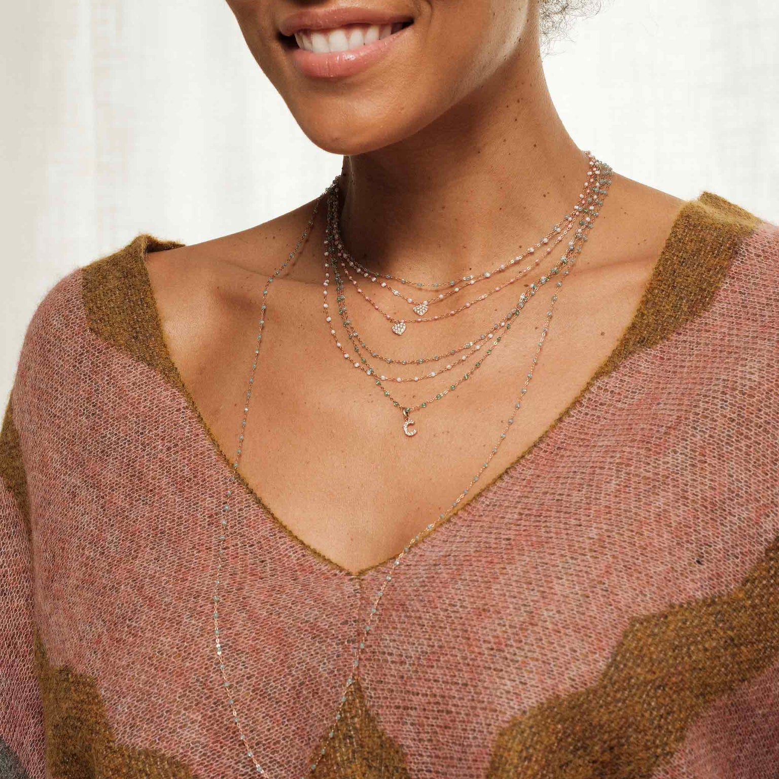 Gigi Clozeau - Collier glacier Classique Gigi, or rose