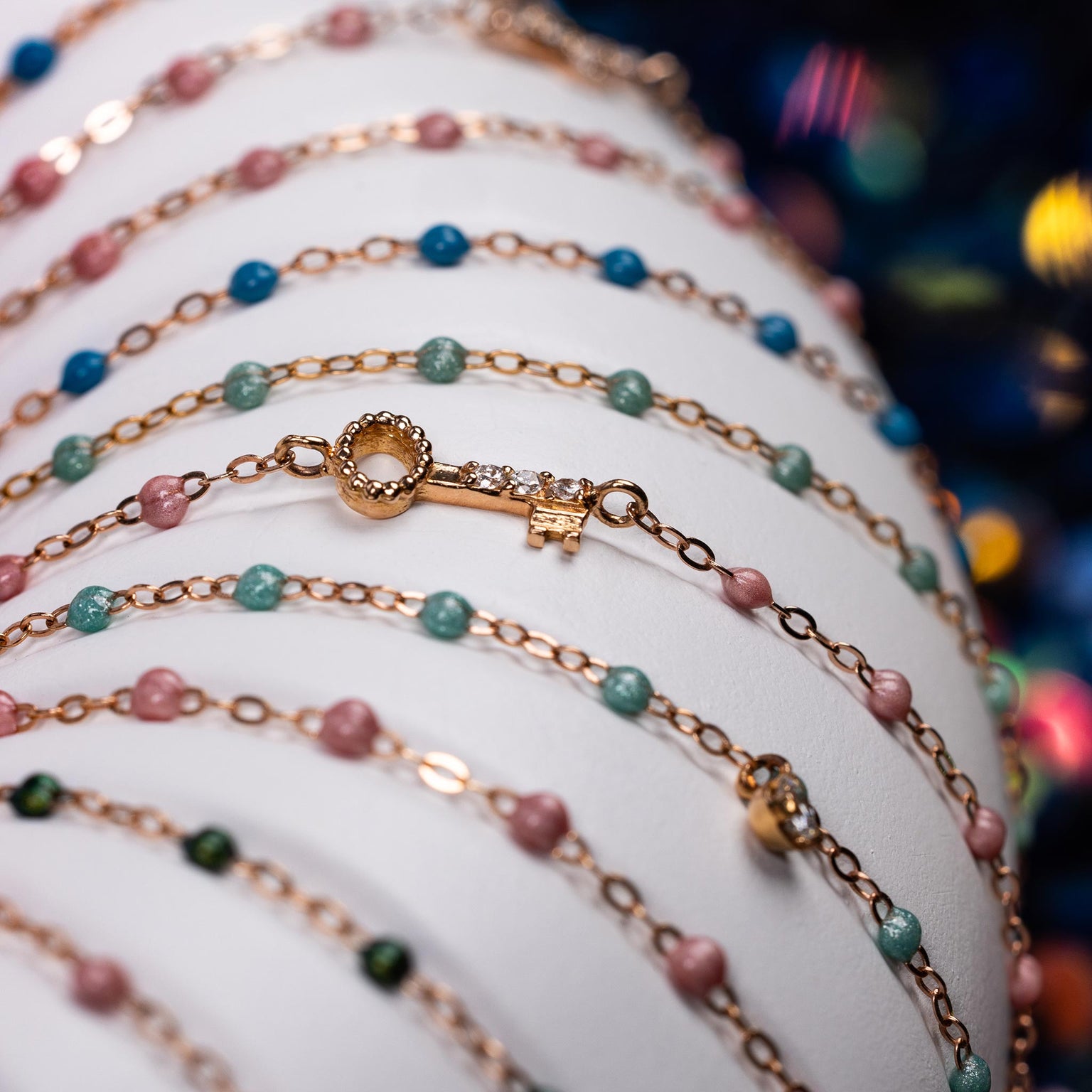 Gigi Clozeau - Armband Clé in Blush, Diamanten, Roségold, 17 cm