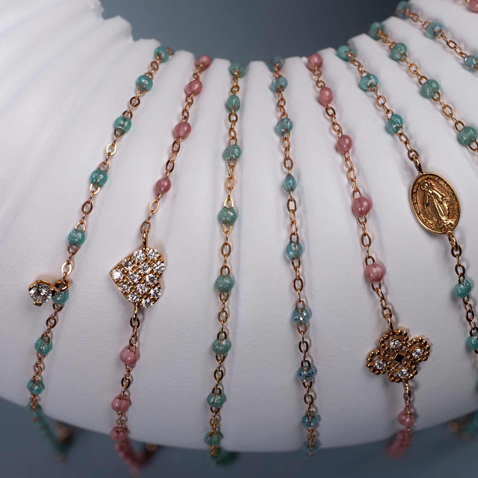 Gigi Clozeau - Armband In Love in Blush, Diamanten, Roségold, 17 cm