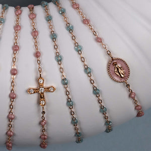 Gigi Clozeau - Armband Madone, Kunstharz in Blush, Roségold, 17 cm