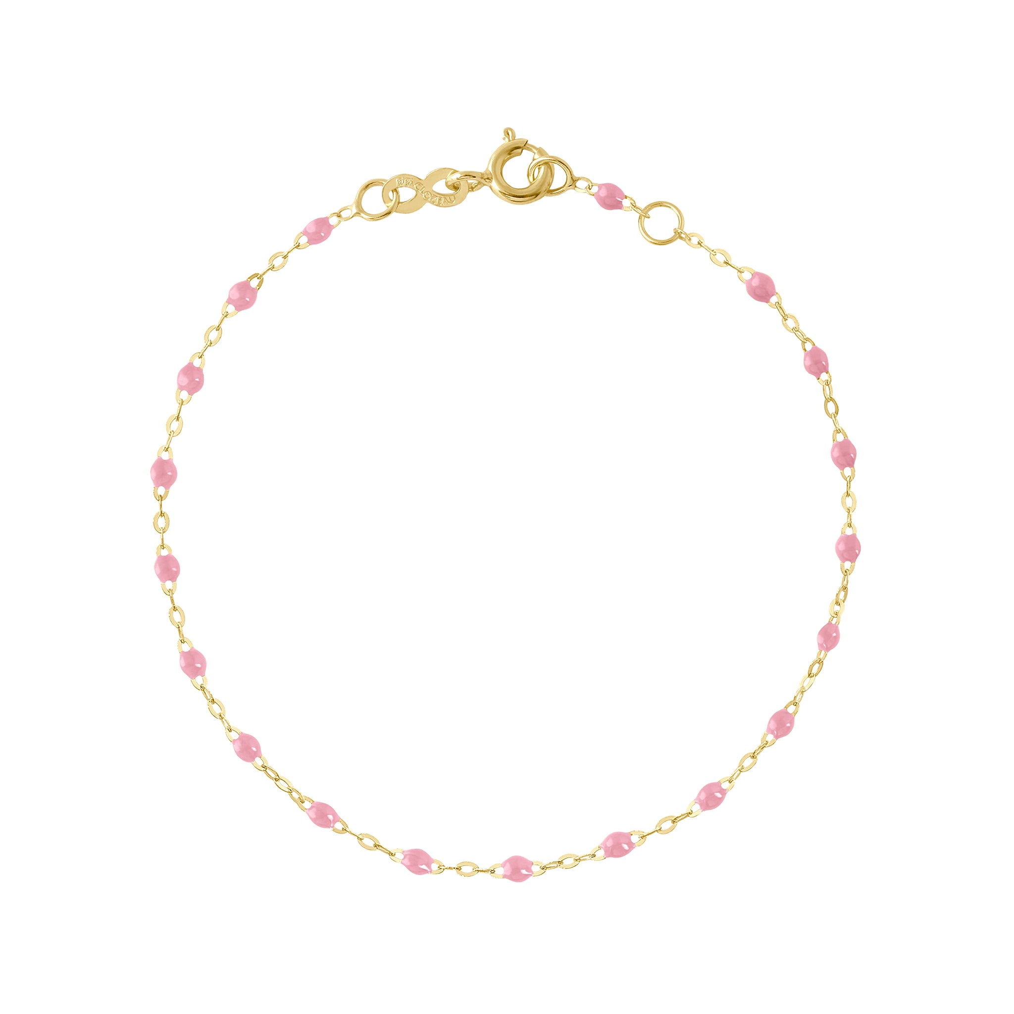 Gigi Clozeau - Babyarmband Classique Gigi in Fuchsia, Gelbgold, 13 cm