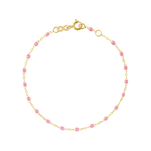 Babyarmband Classique Gigi in Fuchsia, Gelbgold, 13 cm
