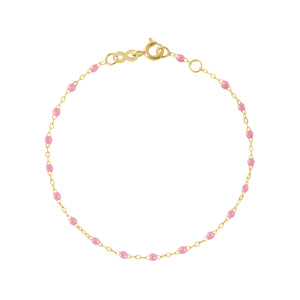 Gigi Clozeau - Babyarmband Classique Gigi in Fuchsia, Gelbgold, 13 cm