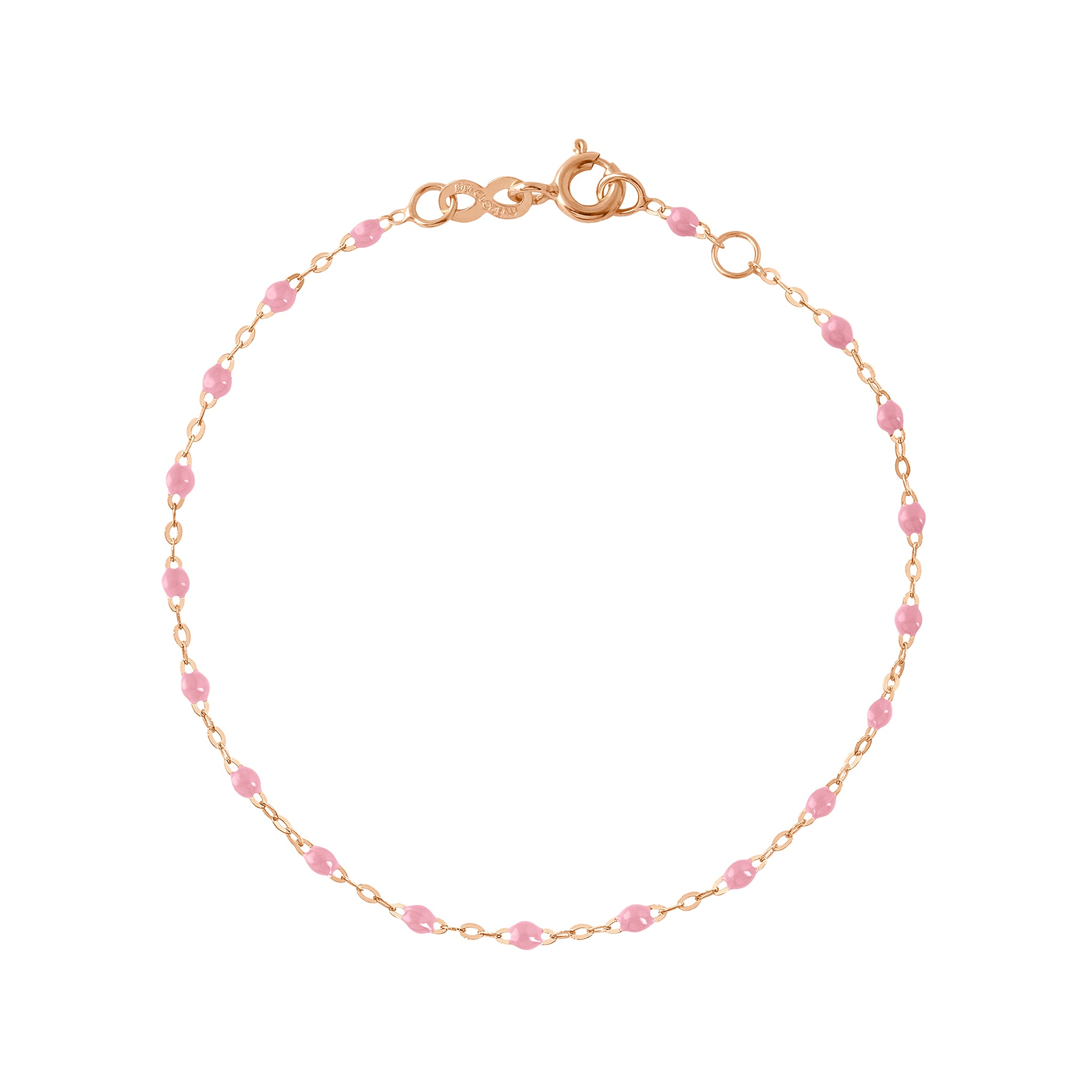 Gigi Clozeau - Babyarmband Classique Gigi in Fuchsia, Roségold, 13 cm