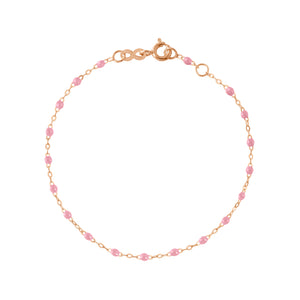 Gigi Clozeau - Babyarmband Classique Gigi in Fuchsia, Roségold, 13 cm