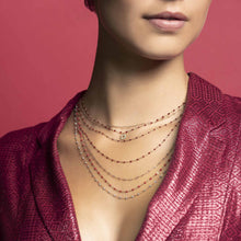 Gigi Clozeau - Rote Halskette Classique Gigi, Roségold, 42 cm