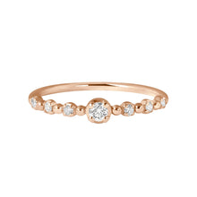 Gigi Clozeau - Bague Solitaire Gigi, diamants, or rose, T 54