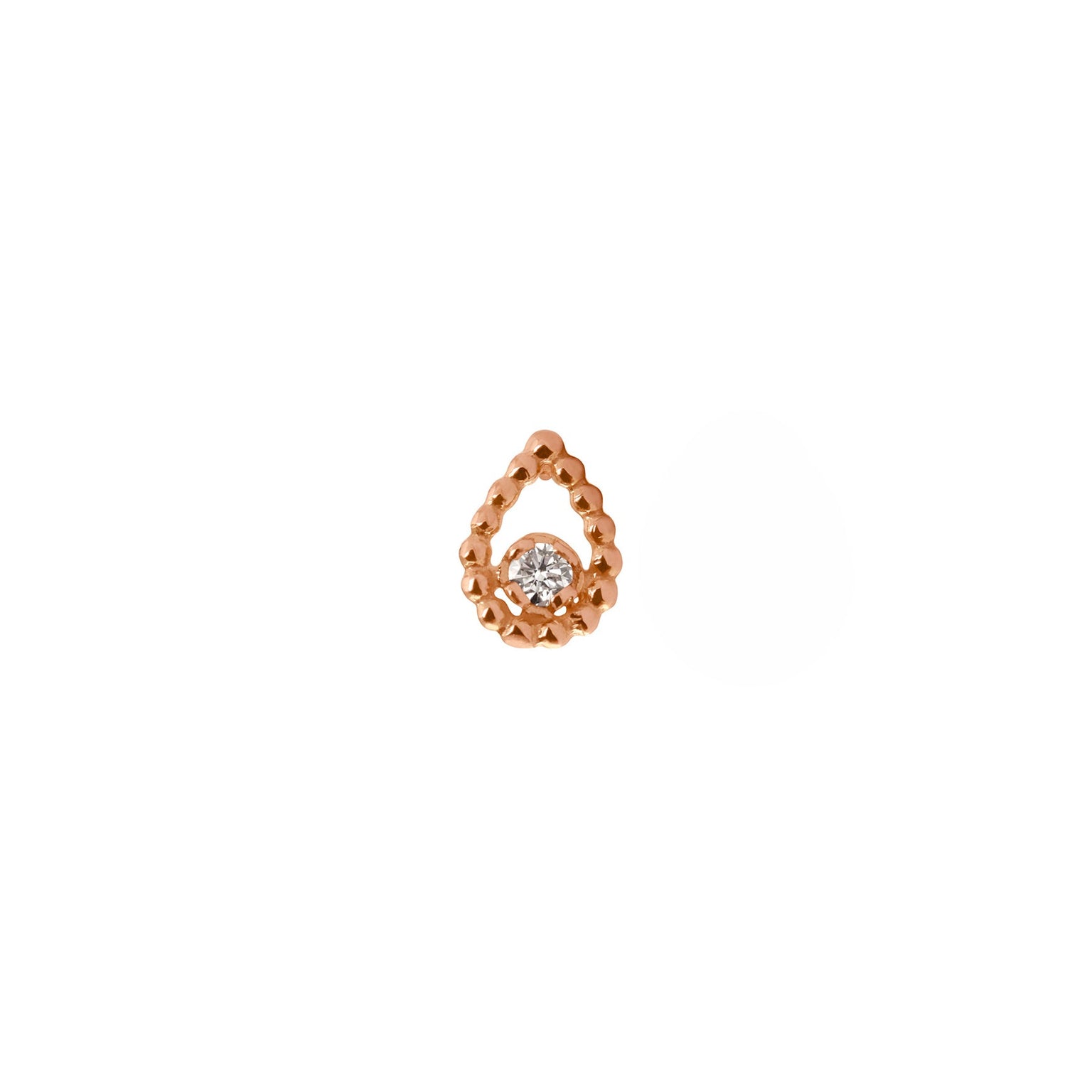 Gigi Clozeau - Boucle d'oreille unique Lucky Lotus, diamant, or rose