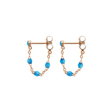 Gigi Clozeau - Boucles d'oreilles azur Classique Gigi, or rose
