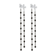 Gigi Clozeau - Boucles d'oreilles Dansantes noires Spark diamants, or noir et blanc