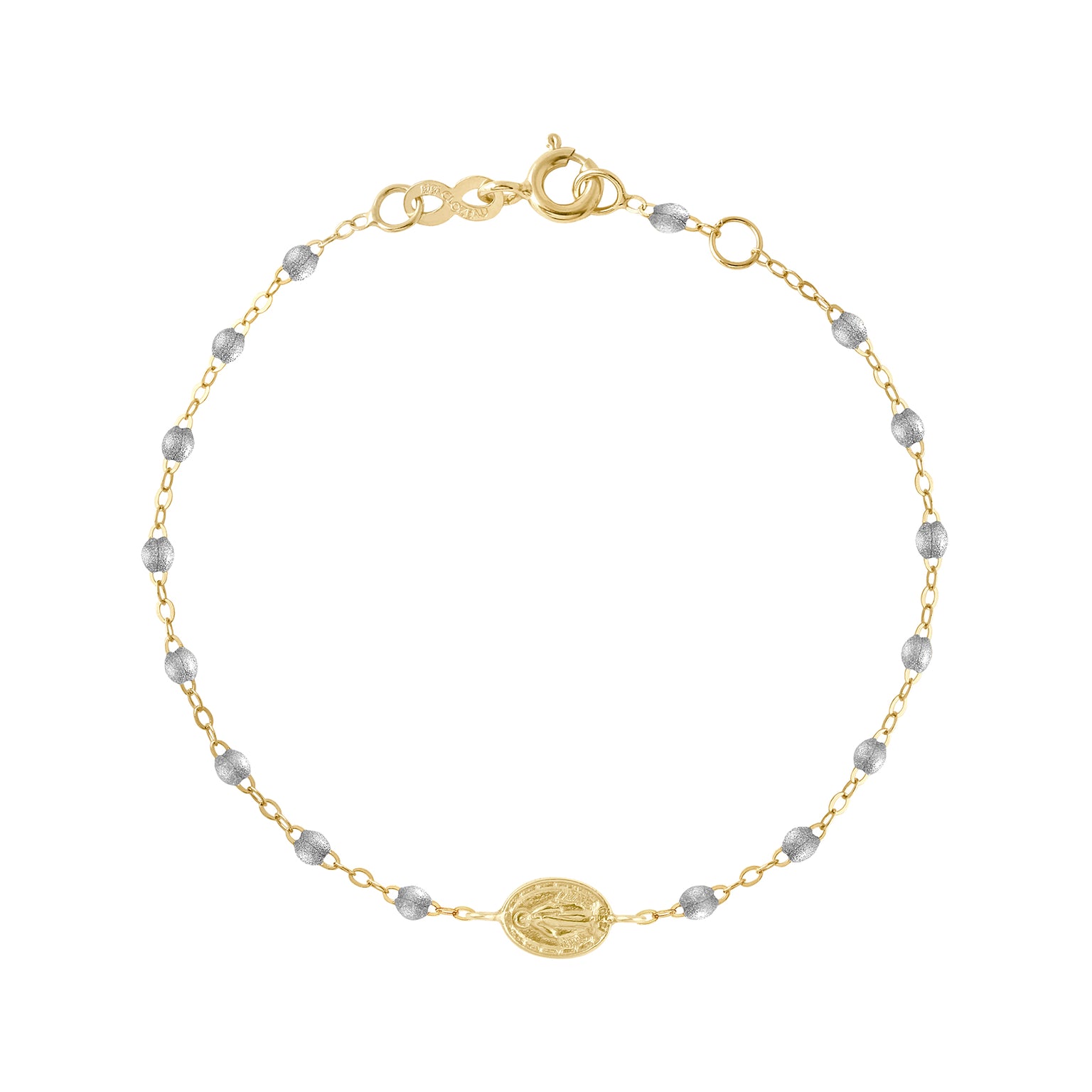 Gigi Clozeau - Bracelet argent Madone, or jaune, 17 cm 