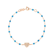 Gigi Clozeau - Bracelet azur In Love, diamants, or rose, 17 cm
