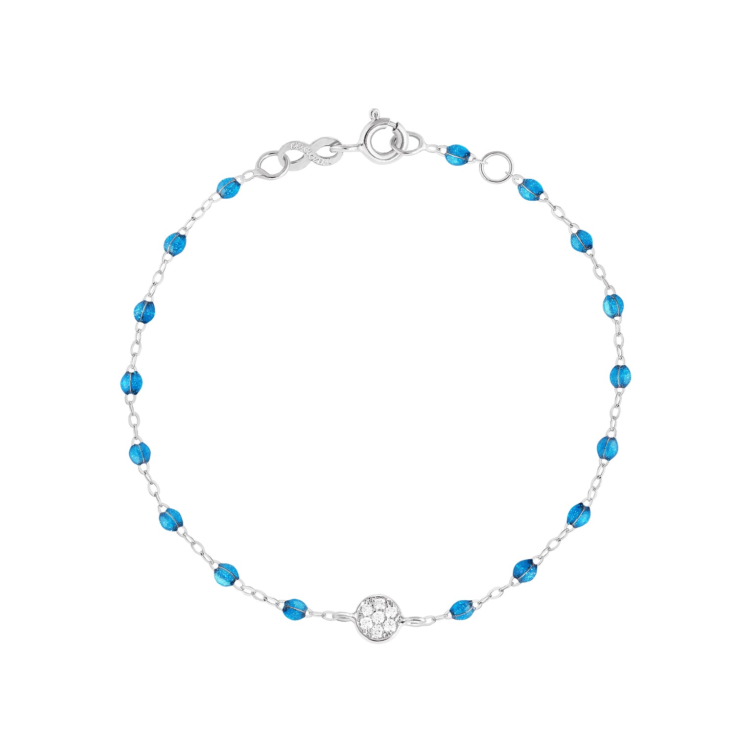 Gigi Clozeau - Bracelet azur Puce, diamants, or blanc, 17 cm