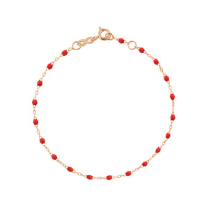 Gigi Clozeau - Bracelet coquelicot Classique Gigi, or rose, 24 cm