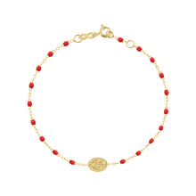 Gigi Clozeau - Bracelet coquelicot Madone, or jaune, 17 cm 