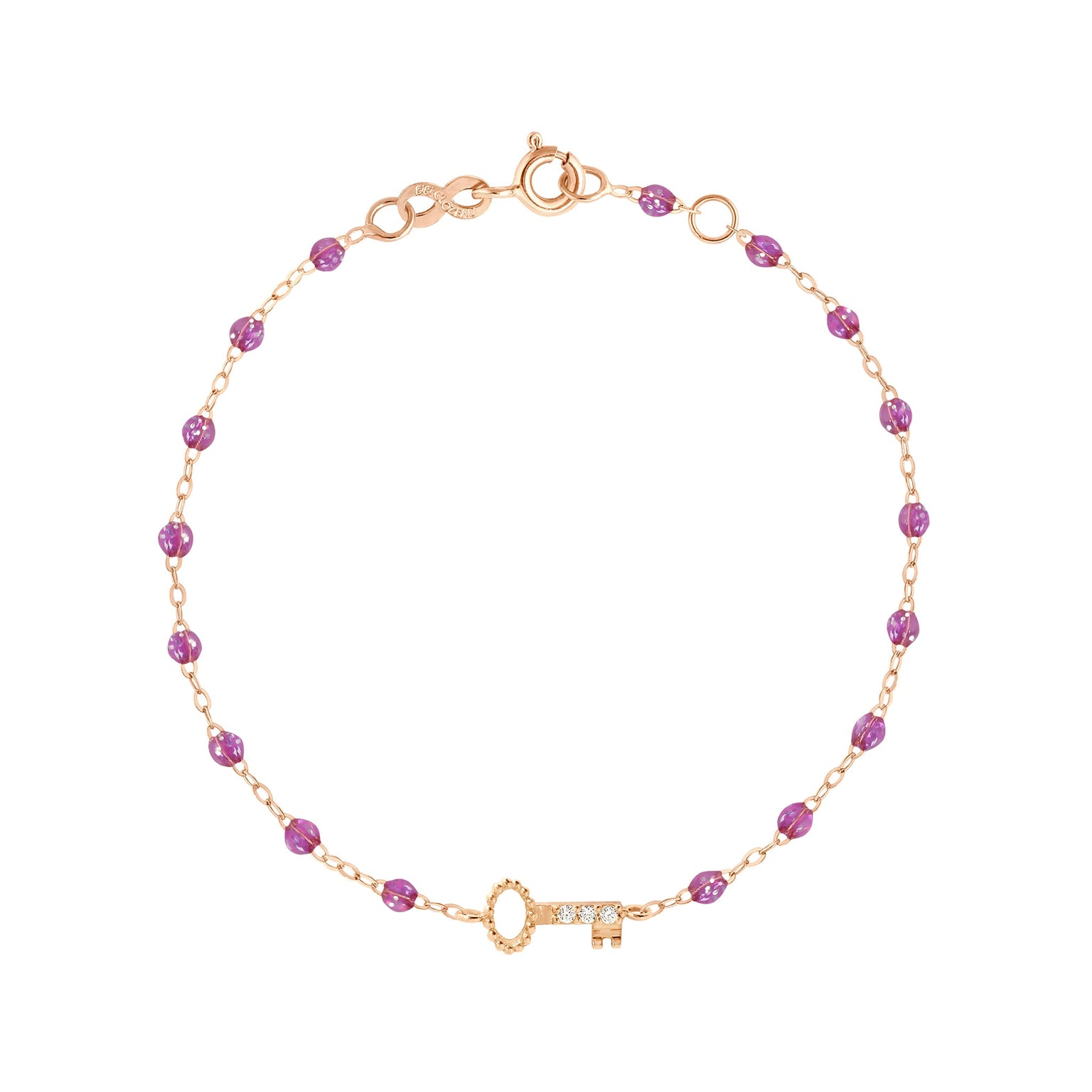 Gigi Clozeau - Bracelet galaxy Clé, Diamants, or rose, 17 cm
