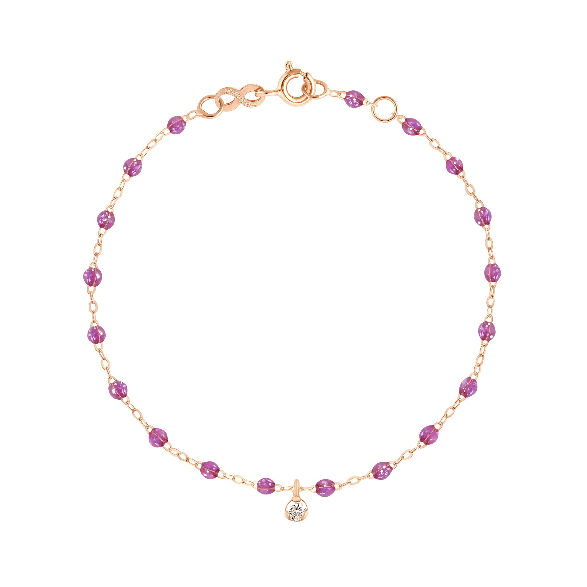 Gigi Clozeau - Bracelet galaxy Gigi Suprême, or rose, 1 diamant, 17 cm