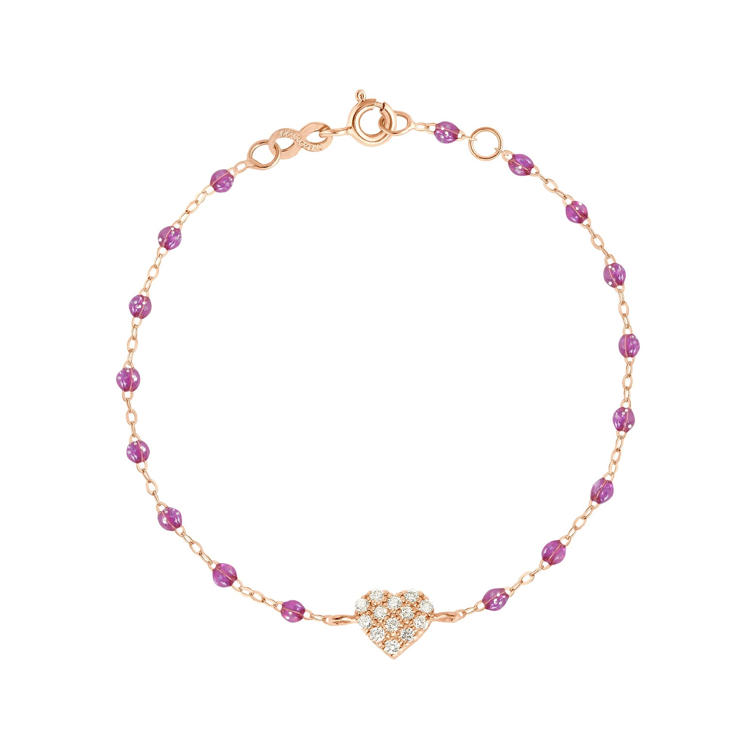 Gigi Clozeau - Bracelet galaxy In Love, diamants, or rose, 17 cm