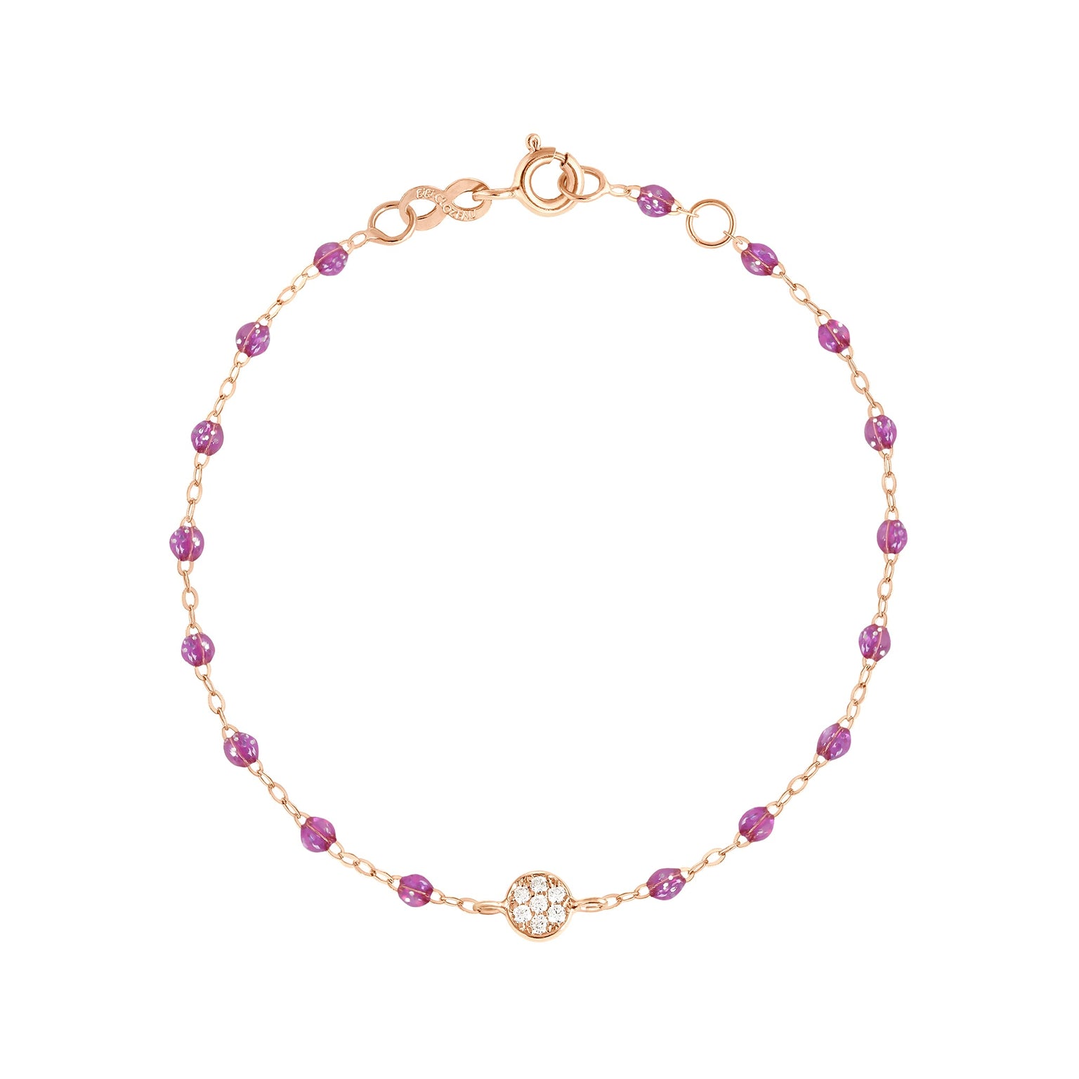 Gigi Clozeau - Bracelet galaxy Puce, diamants, or rose, 17 cm