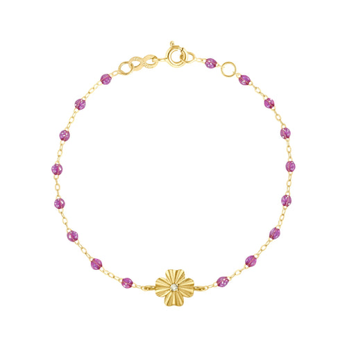 Gigi Clozeau - Bracelet galaxy Trèfle Lumière, diamant, or jaune, 17 cm