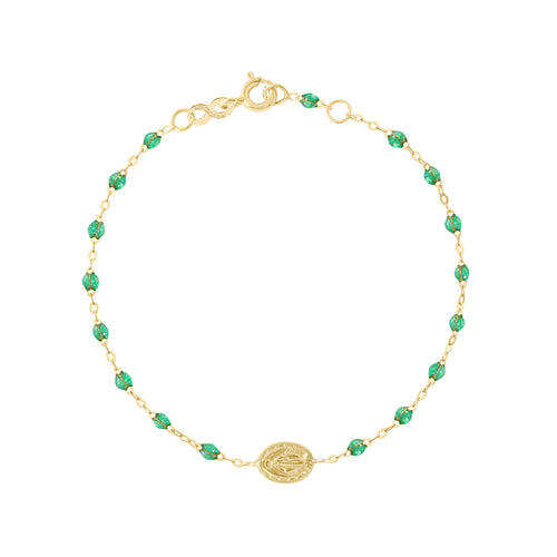 Gigi Clozeau - Bracelet menthe Madone or jaune, 17 cm