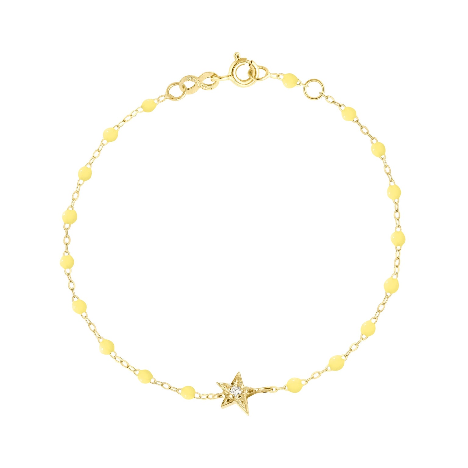 Gigi Clozeau - Bracelet mimosa Etoile, Diamant, or jaune, 17 cm