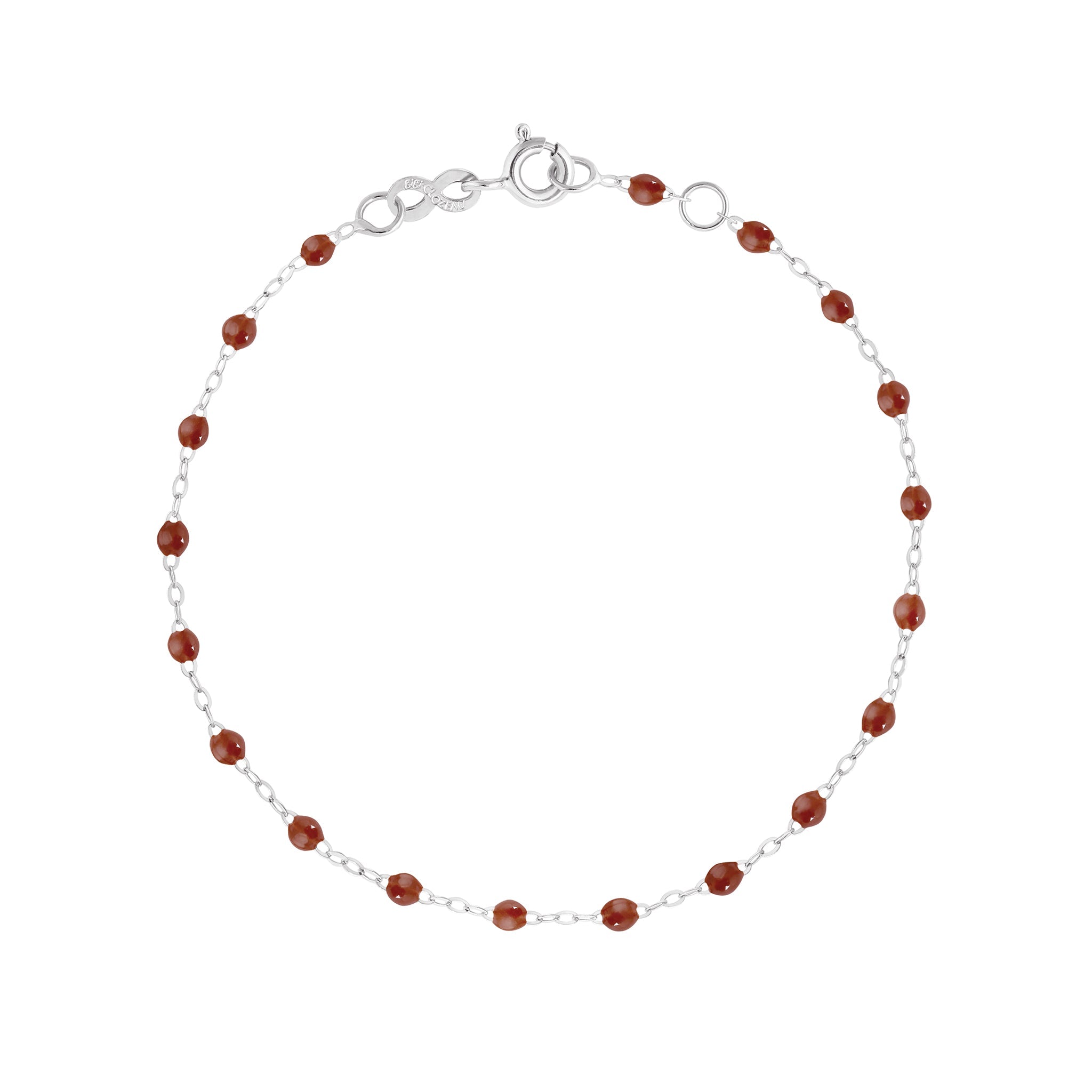 Gigi Clozeau - Bracelet moka Classique Gigi, or blanc, 19 cm