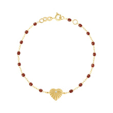 Gigi Clozeau - Bracelet moka Cœur Lumière, diamant, or jaune, 17 cm