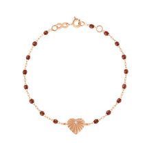 Gigi Clozeau - Bracelet moka Cœur Lumière, diamant, or rose, 17 cm