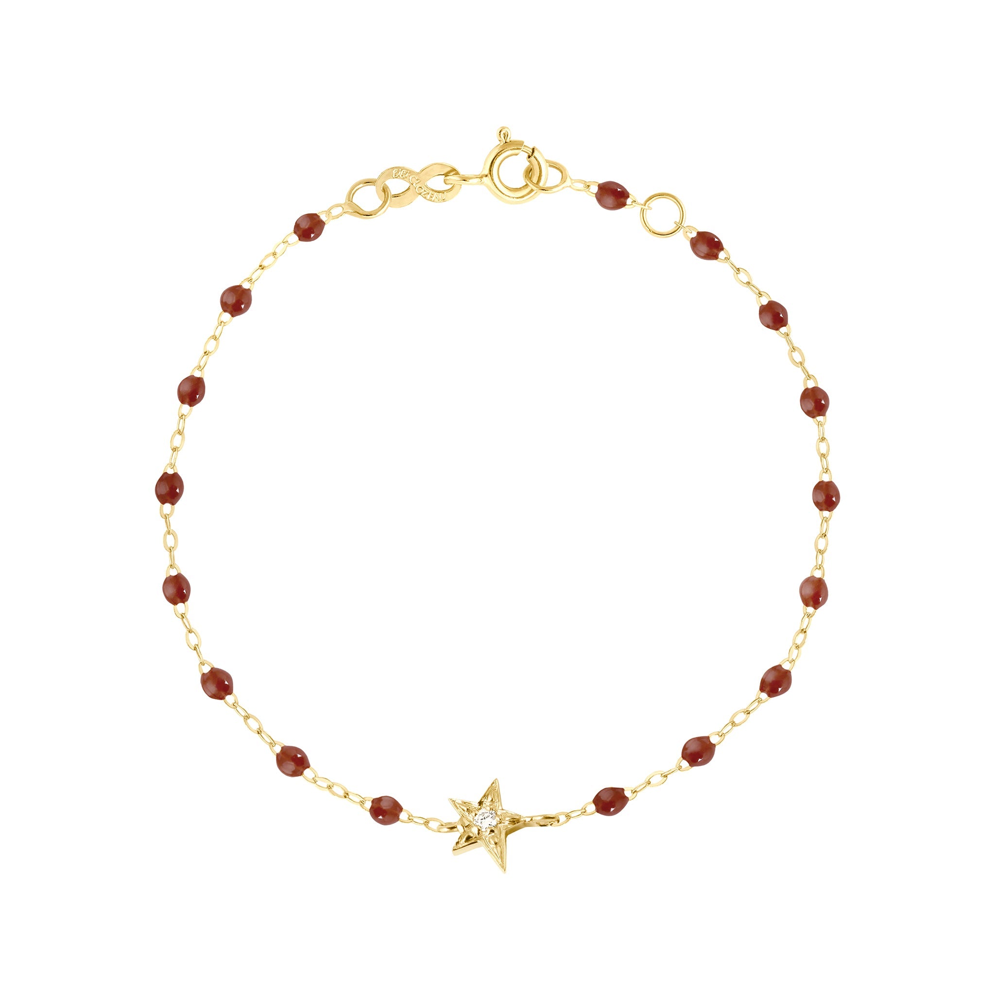 Gigi Clozeau - Bracelet moka Etoile diamant, or jaune, 17 cm
