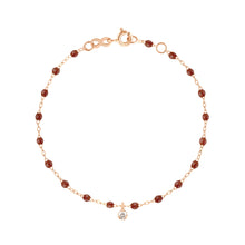 Gigi Clozeau - Bracelet moka Gigi Suprême, or rose, 1 diamant, 17 cm