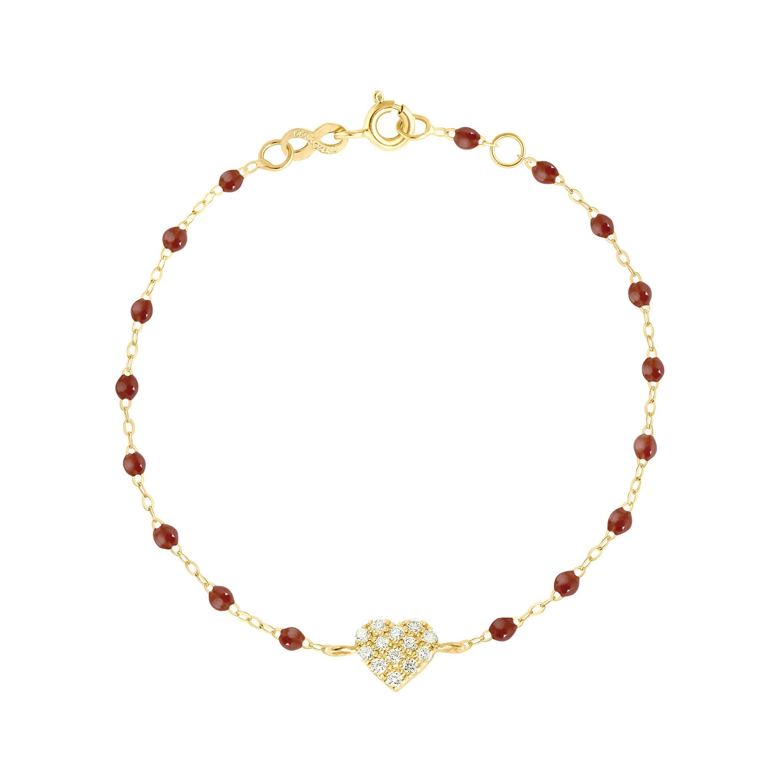 Gigi Clozeau - Bracelet moka In Love, diamants, or jaune, 17 cm