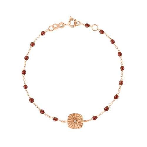 Gigi Clozeau - Bracelet moka Miss Lumière diamant, or rose, 17 cm
