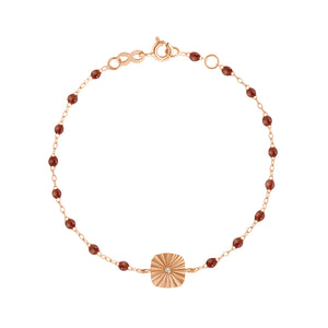 Gigi Clozeau - Bracelet moka Miss Lumière diamant, or rose, 17 cm