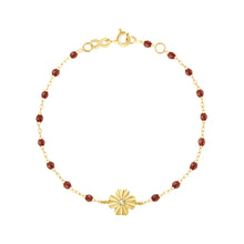 Gigi Clozeau - Bracelet moka Trèfle Lumière, diamant, or jaune, 17 cm