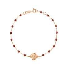 Gigi Clozeau - Bracelet moka Trèfle Lumière, diamant, or rose, 17 cm