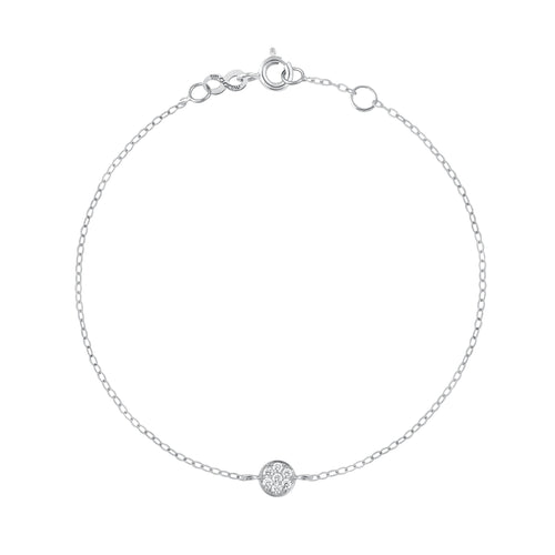 Gigi Clozeau - Bracelet Pure Gigi Puce, diamants, or blanc, 17 cm