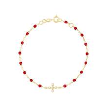 Gigi Clozeau - Bracelet rubis Spark diamants, or jaune, 17 cm