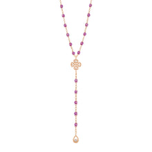 Gigi Clozeau - Chapelet galaxy Lucky Trèfle, diamants, or rose, 45 cm