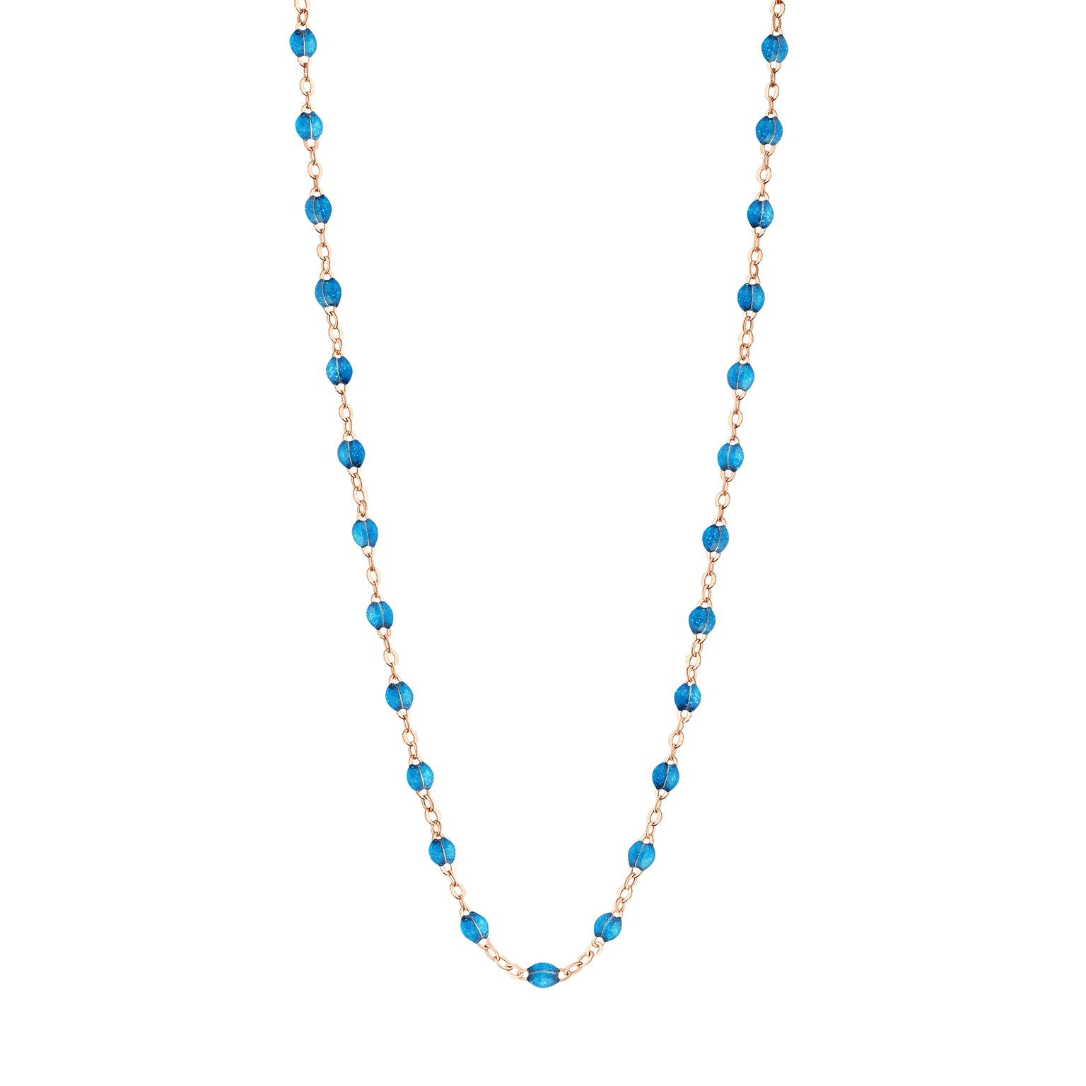 Gigi Clozeau - Collier azur Classique Gigi, or rose, 42 cm