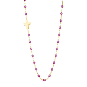 Gigi Clozeau - Collier galaxy Croix de côté, or jaune, 42 cm