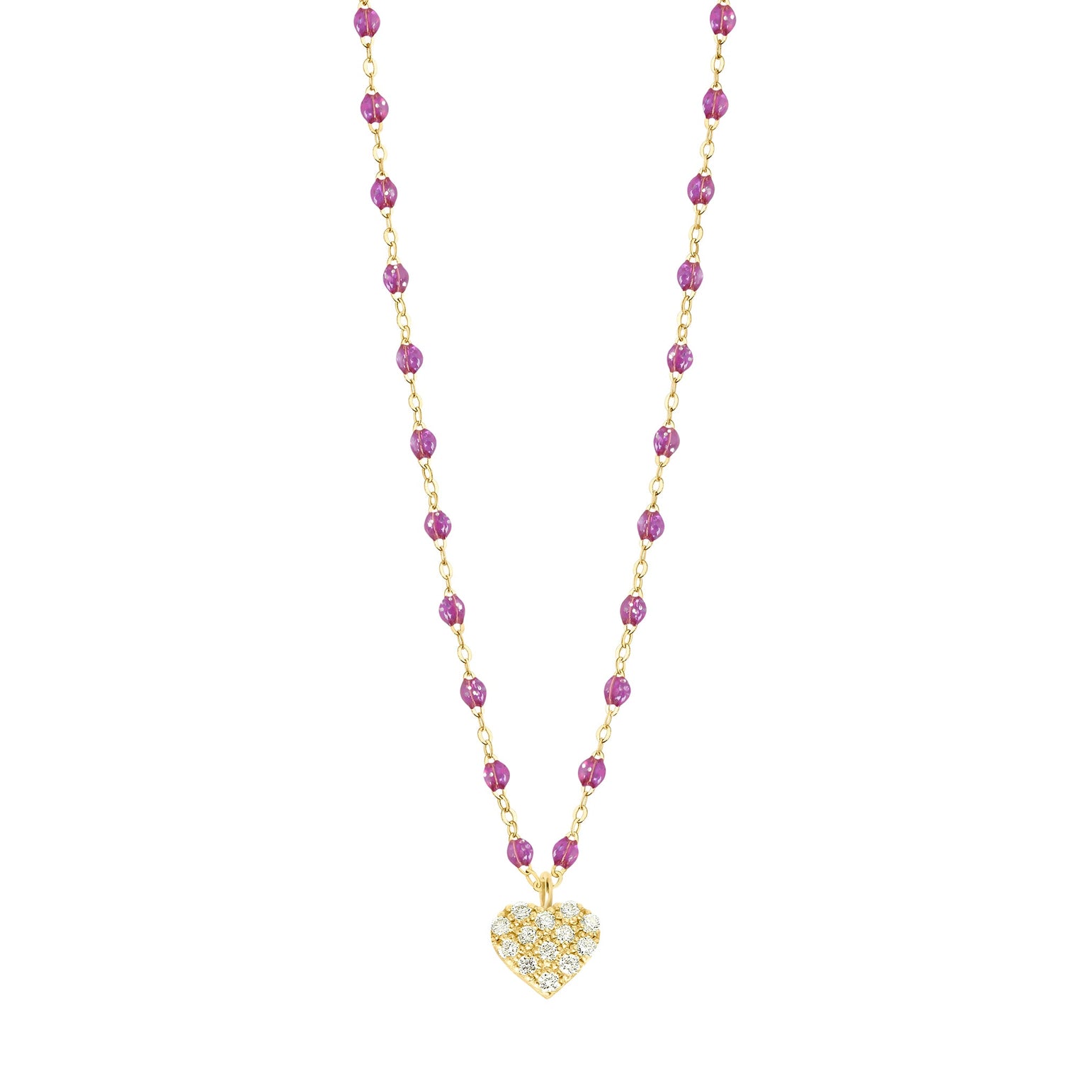 Gigi Clozeau - Collier galaxy In Love, diamants, or jaune, 42 cm