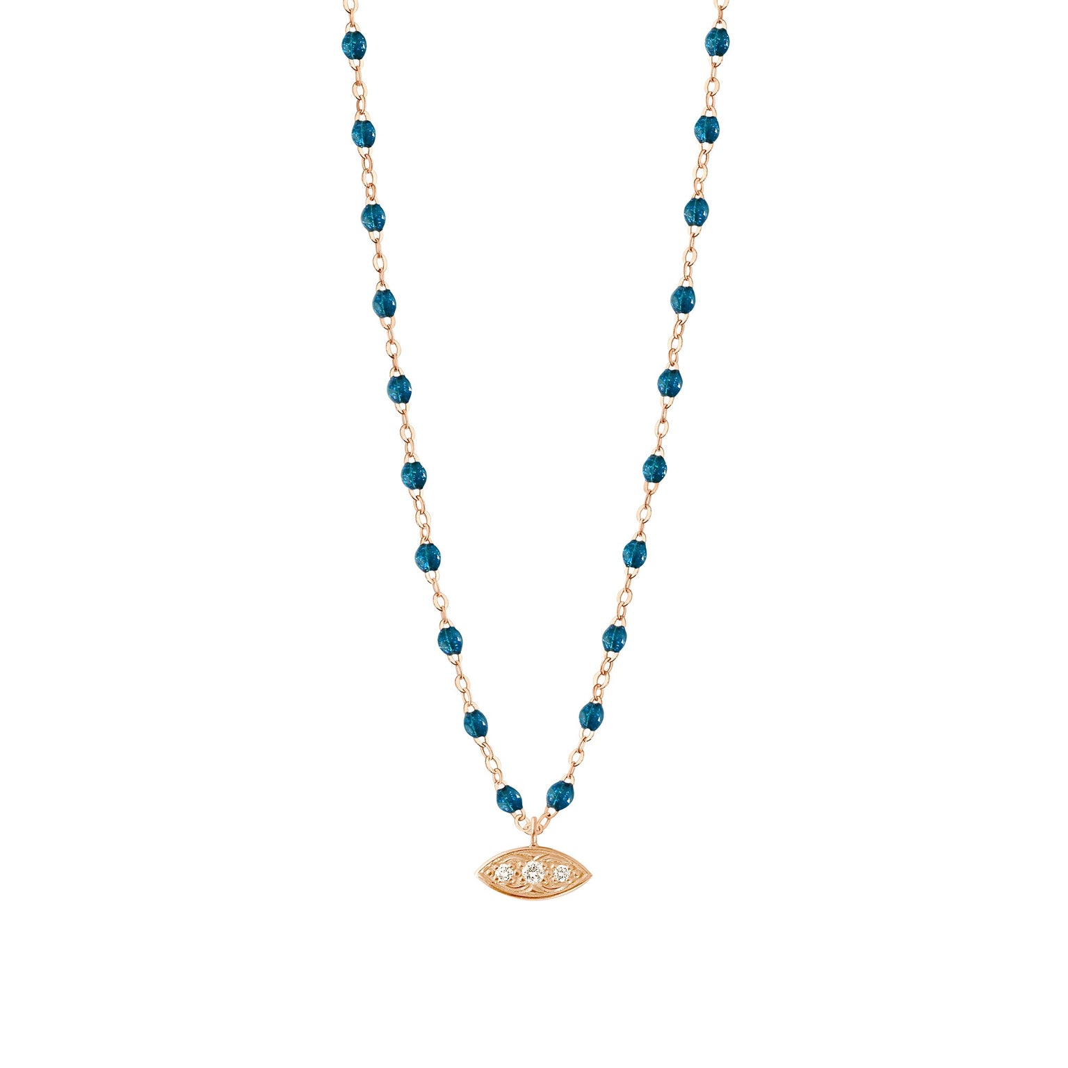Gigi Clozeau - Collier jungle Clin d’œil diamants, or rose, 42 cm