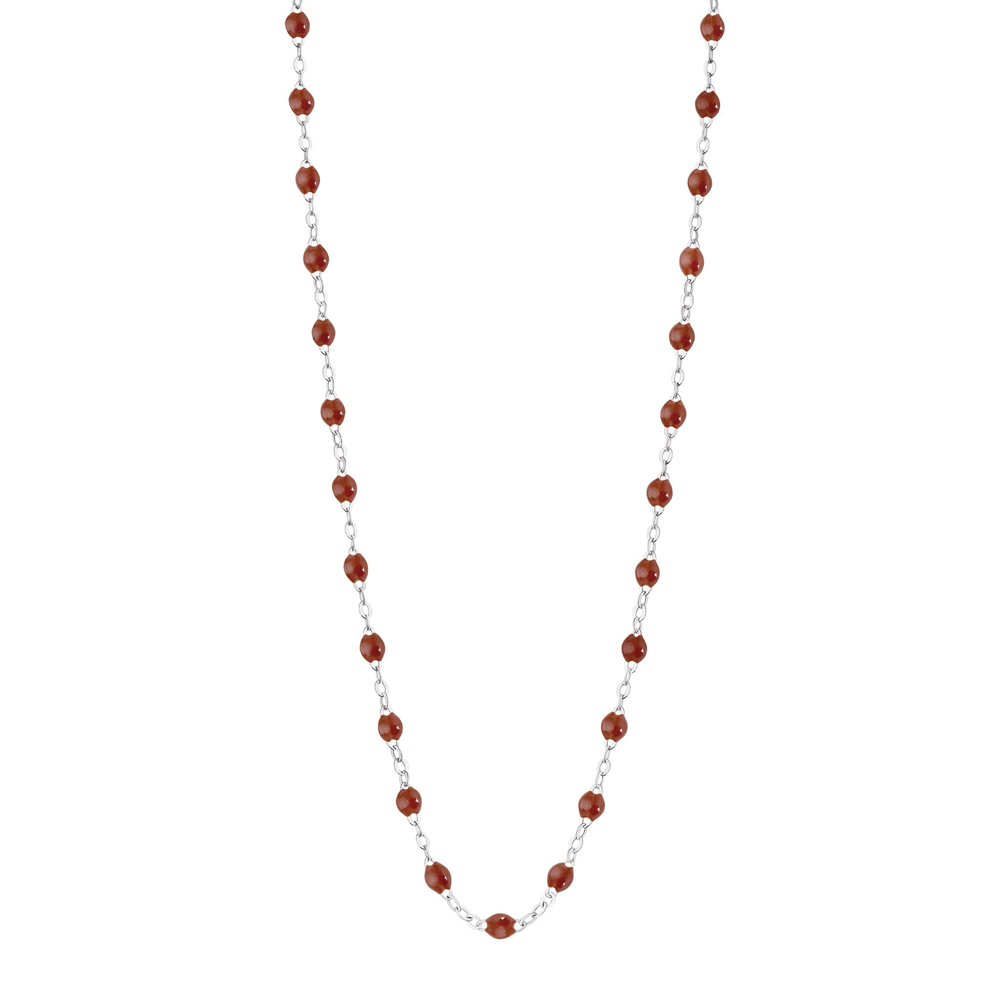 Gigi Clozeau - Collier moka Classique Gigi, or blanc, 60 cm