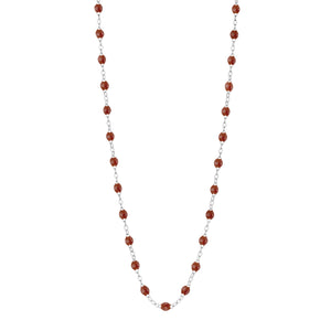 Gigi Clozeau - Collier moka Classique Gigi, or blanc, 60 cm