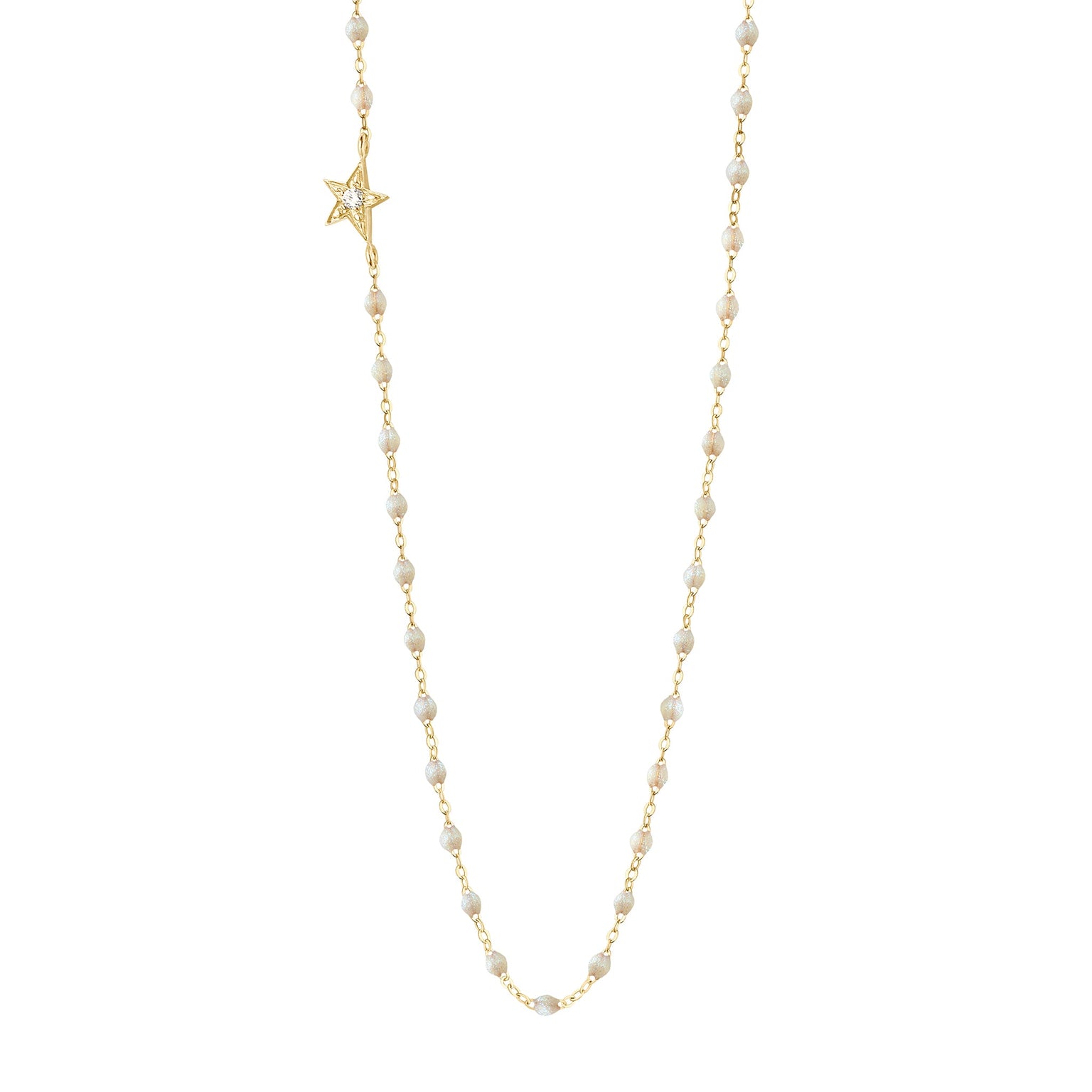 Gigi Clozeau - Collier opale Etoile, diamant, or jaune, 42 cm