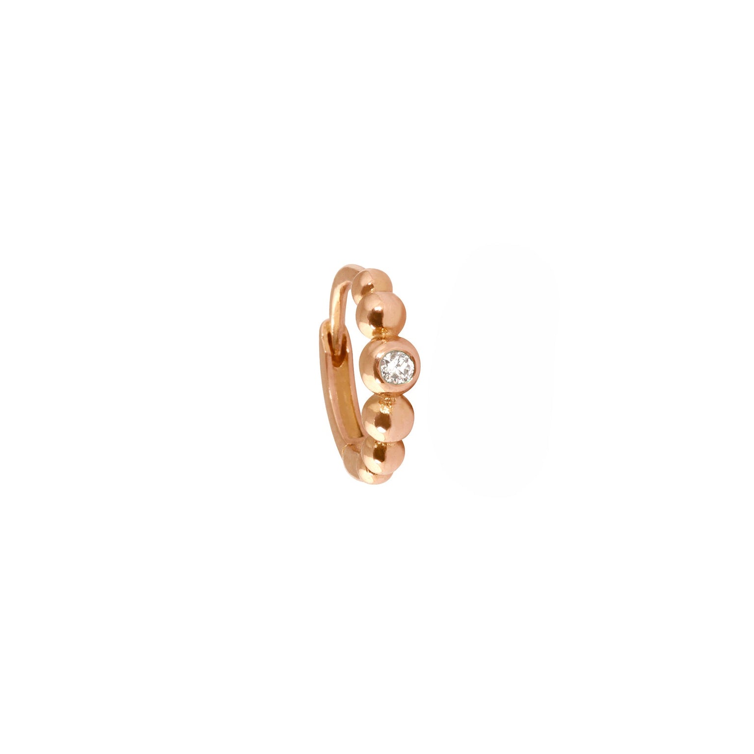 Gigi Clozeau - Créole unique Lucky, diamant, or rose