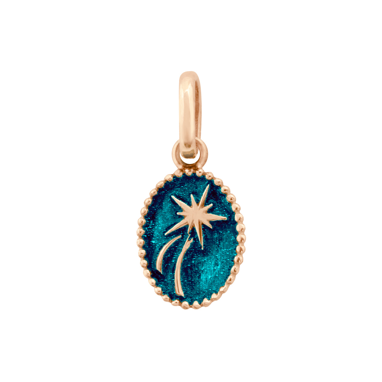 Gigi Clozeau - Pendentif Etoile Espoir résine jungle, or rose
