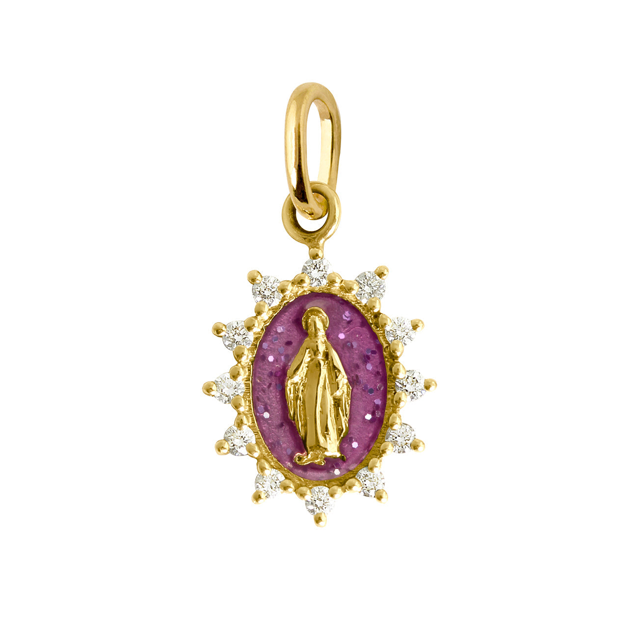 Gigi Clozeau - Pendentif galaxy Petite Madone Suprême, or jaune, diamants